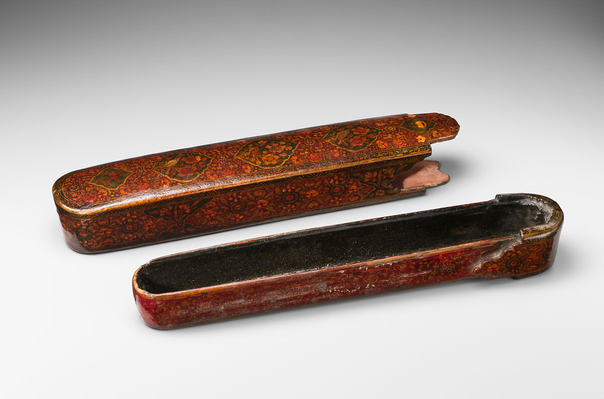 Pen Box (Qalamdan), Papier-maché; painted and lacquered