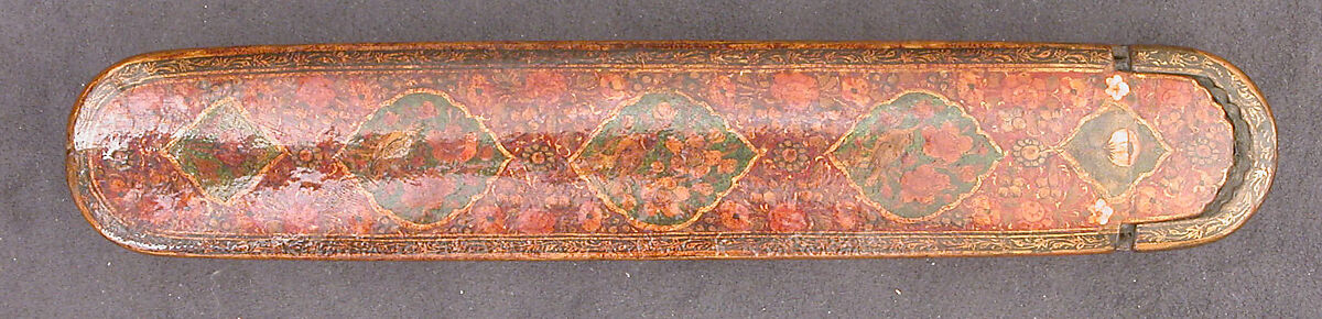 Pen Box (Qalamdan), Papier-maché; painted and lacquered 