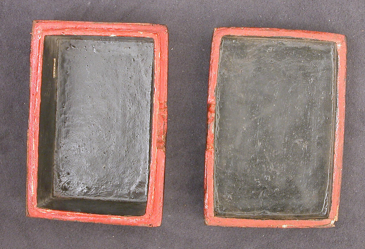 Box, Wood; inlaid with ivory and painted