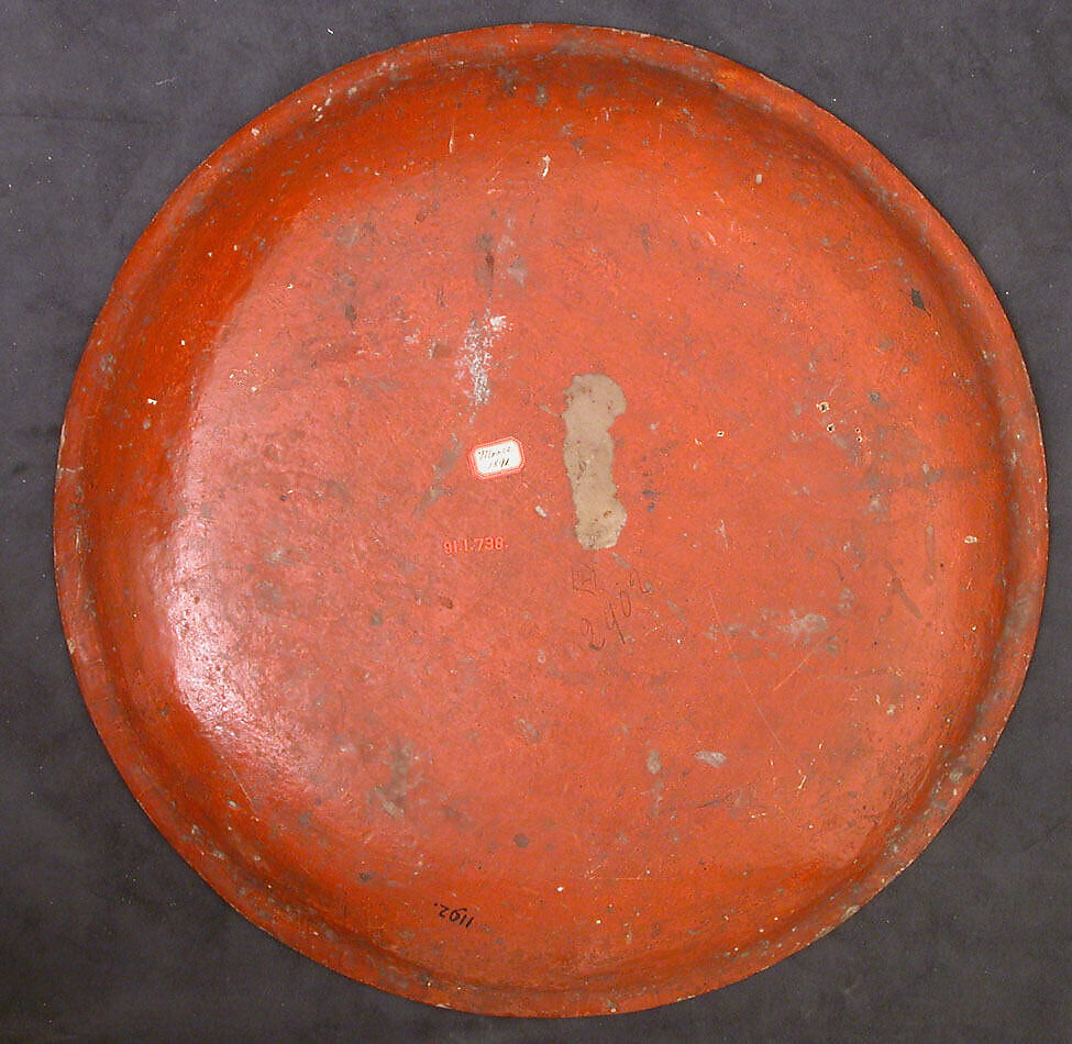 Plate, Papier-maché; painted and lacquered