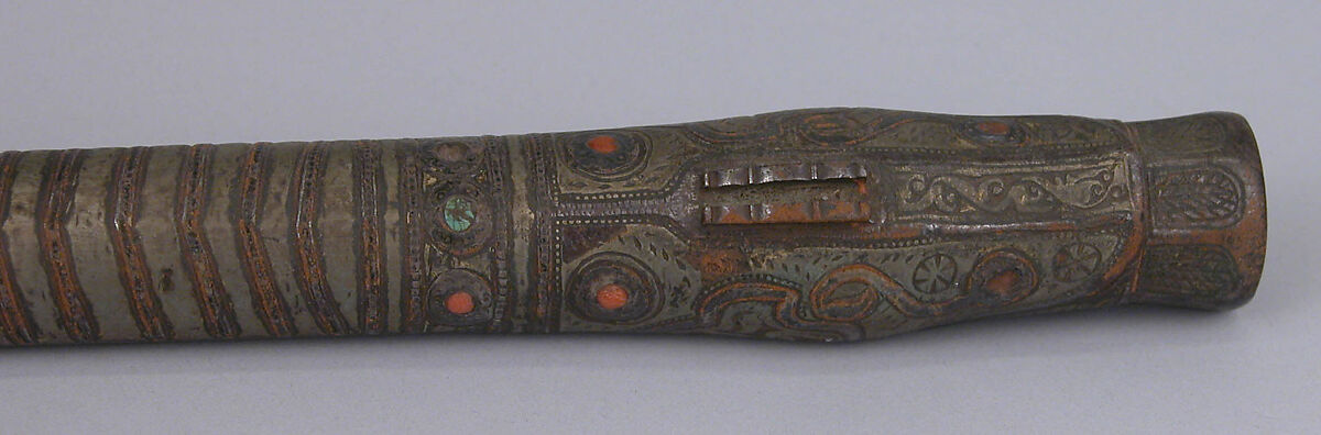 Gun Barrel, Steel, silver, copper, coral, turquoise