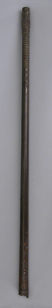 Gun Barrel, Steel, silver, copper, coral, turquoise