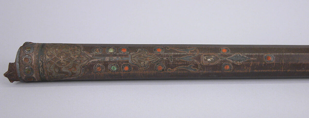 Gun Barrel, Steel, silver, copper, coral, turquoise
