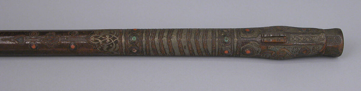 Gun Barrel, Steel, silver, copper, coral, turquoise