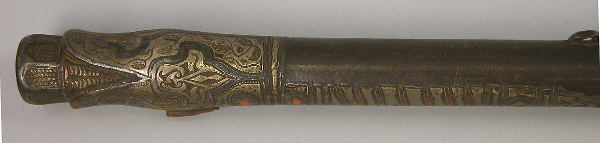 Gun Barrel, Steel, silver, copper, coral, turquoise