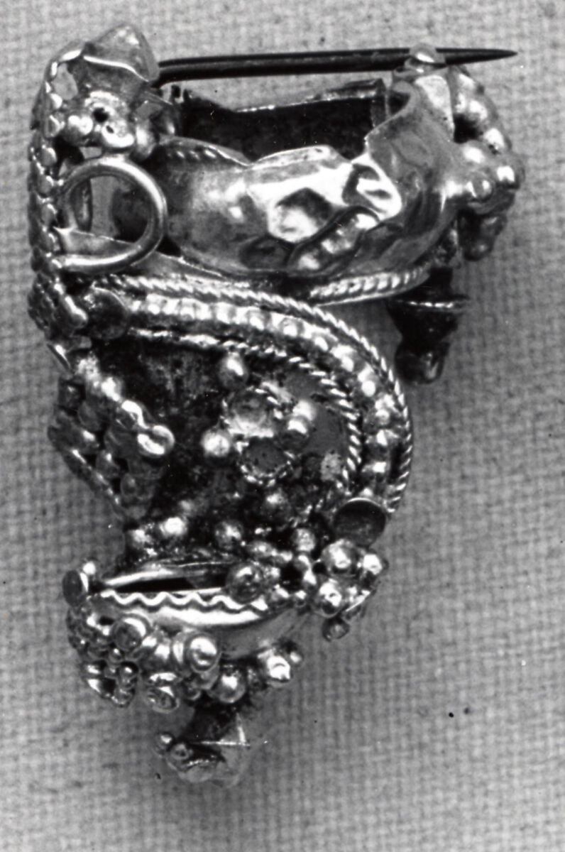 Ornament, Gold; filigreed and granulated