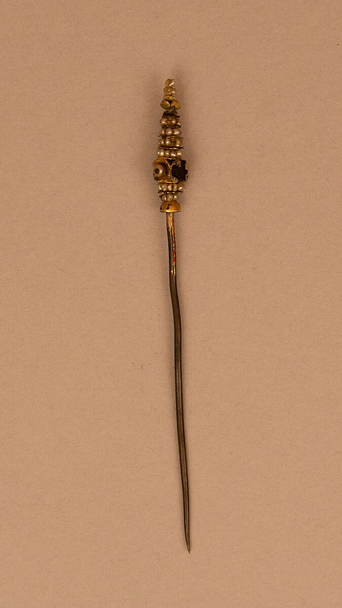 Pin, Bronze; gold plated