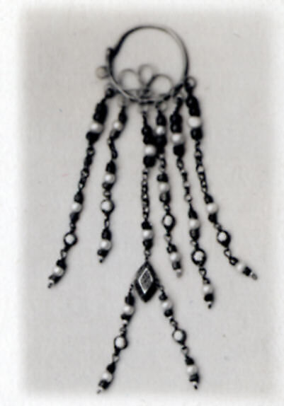 Earring, One of a Pair, SIlver, coral, glass, turquoise, pearls