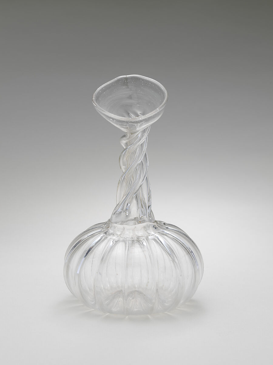 Flask, Glass; mold blown