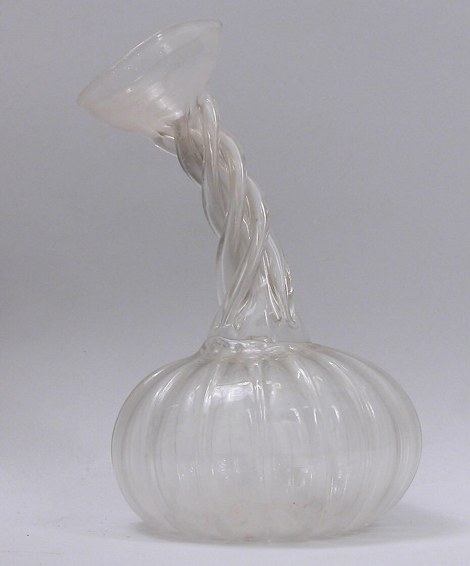 Flask, Glass; mold blown