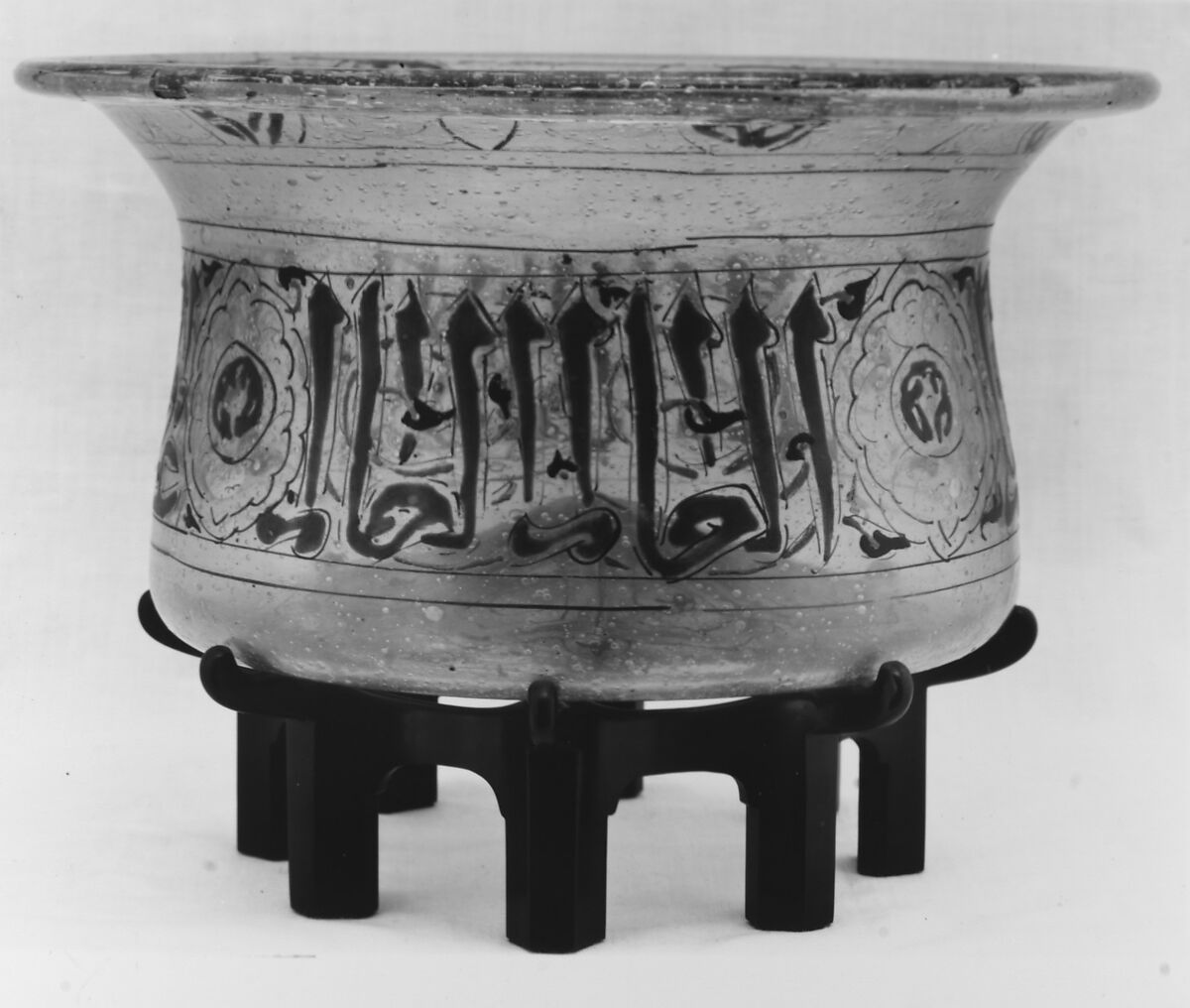 Basin, Glass; enameled