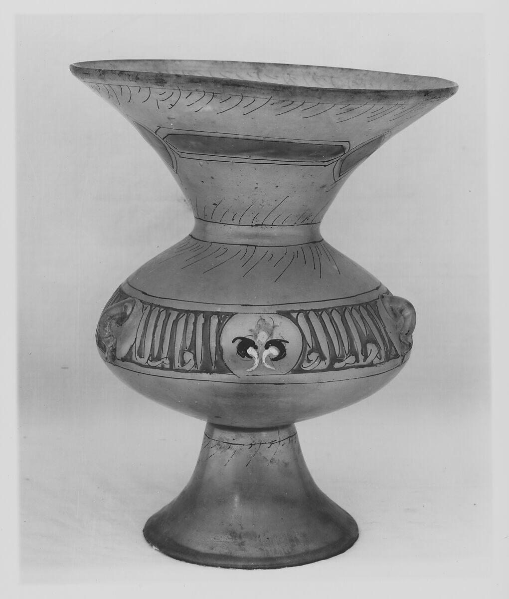 Mosque Lamp, Glass; enameled