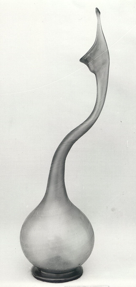 Swan-Neck Bottle (Ashkdan), Glass; mold-blown, tooled