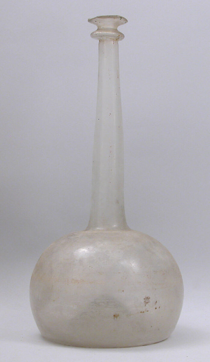 Bottle, Glass; free blown