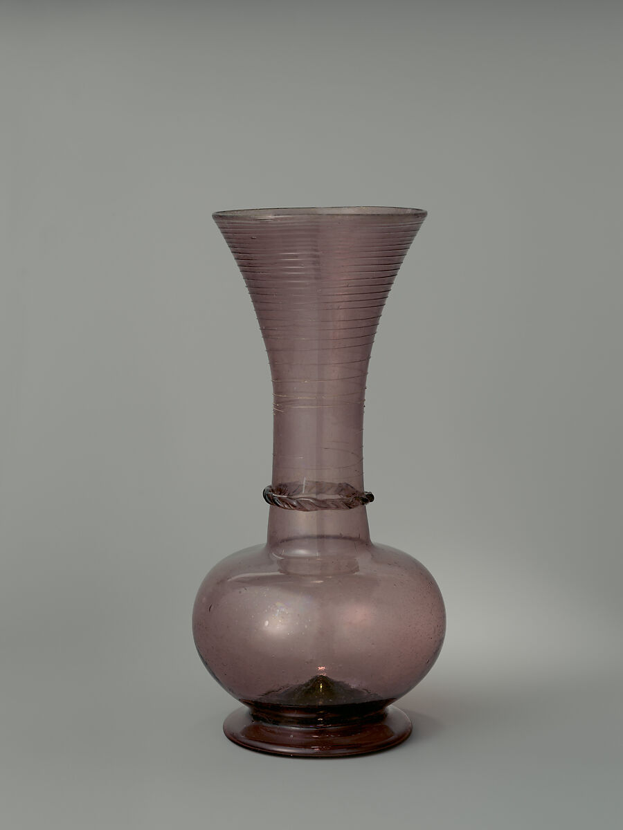 Vase, Glass; mold-blown, tooled