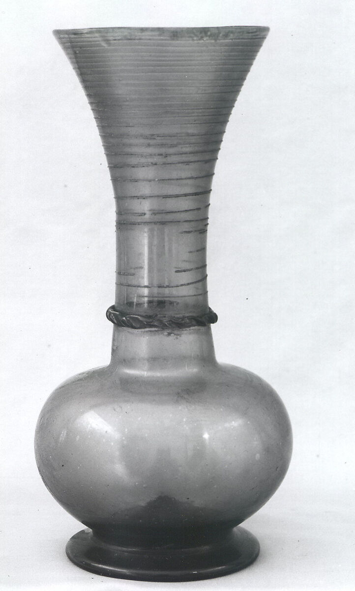 Vase, Glass; mold-blown, tooled