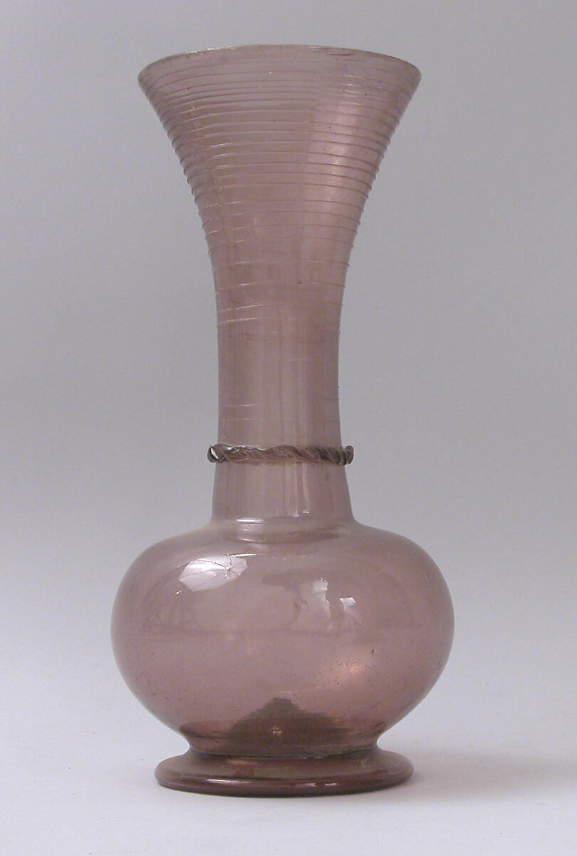 Vase, Glass; mold-blown, tooled