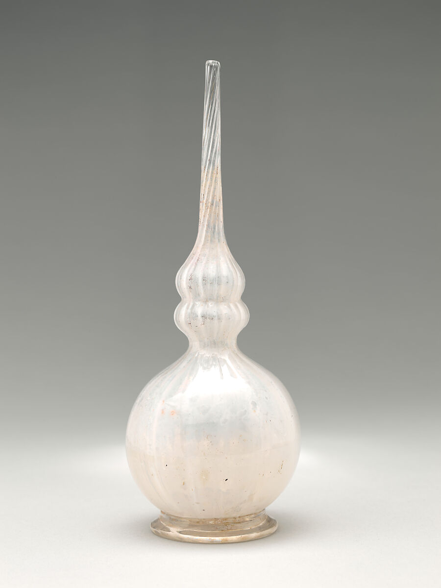 Rosewater Sprinkler, Glass; mold-blown, tooled