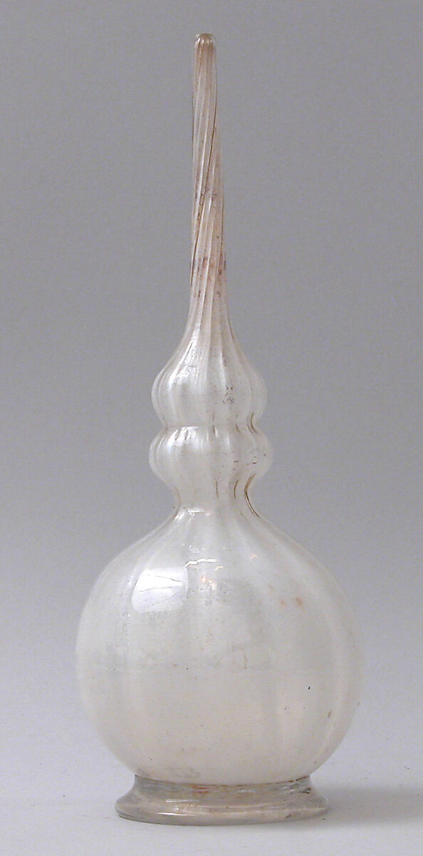 Rosewater Sprinkler, Glass; mold-blown, tooled