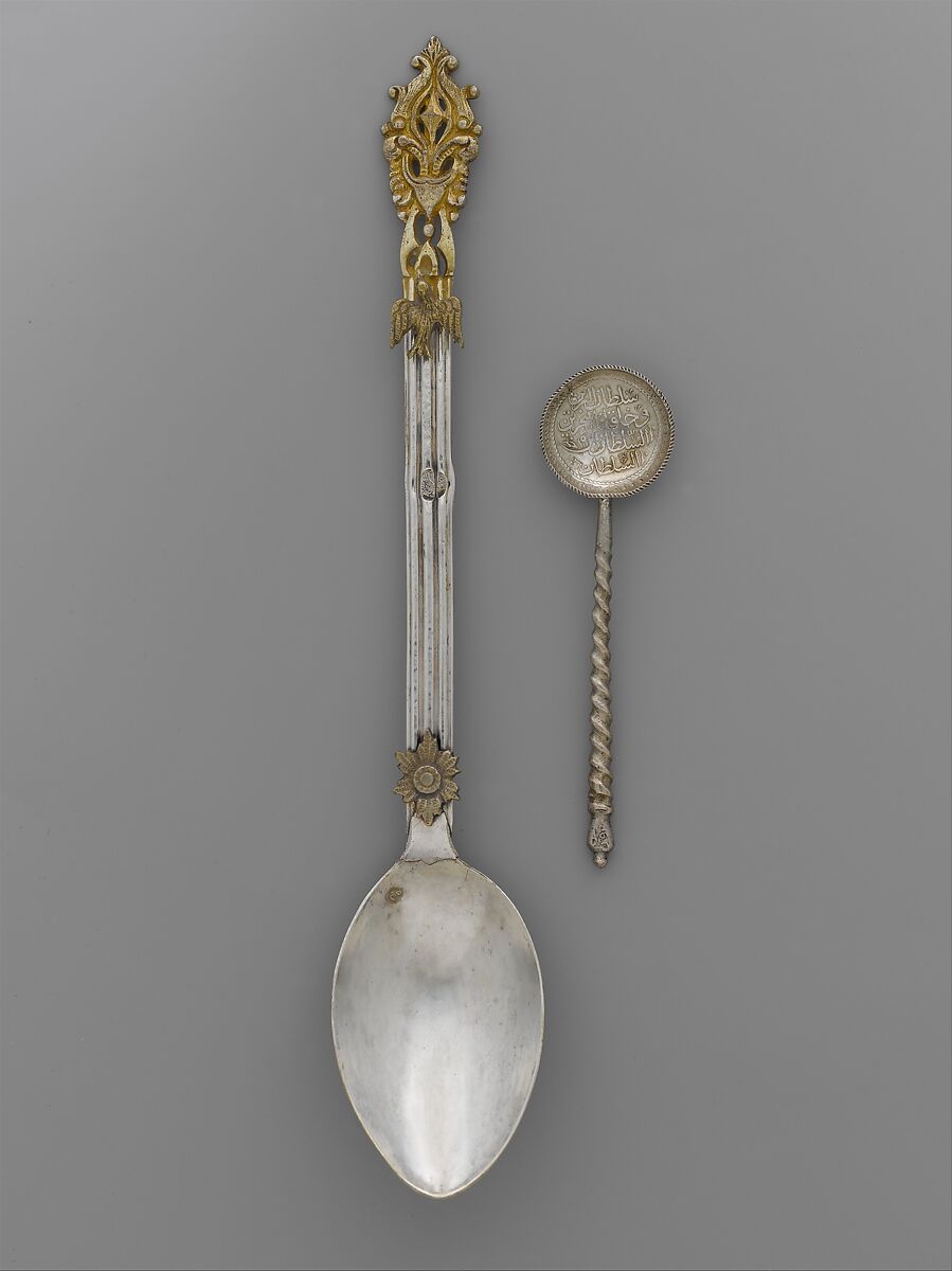 Spoon, Silver, parcel-gilt 