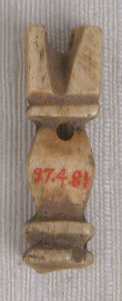 Pendant, Bone; carved and incised