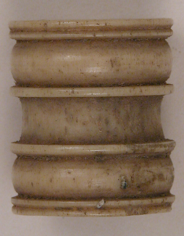 Bead or Spindle Whorl, Bone; carved