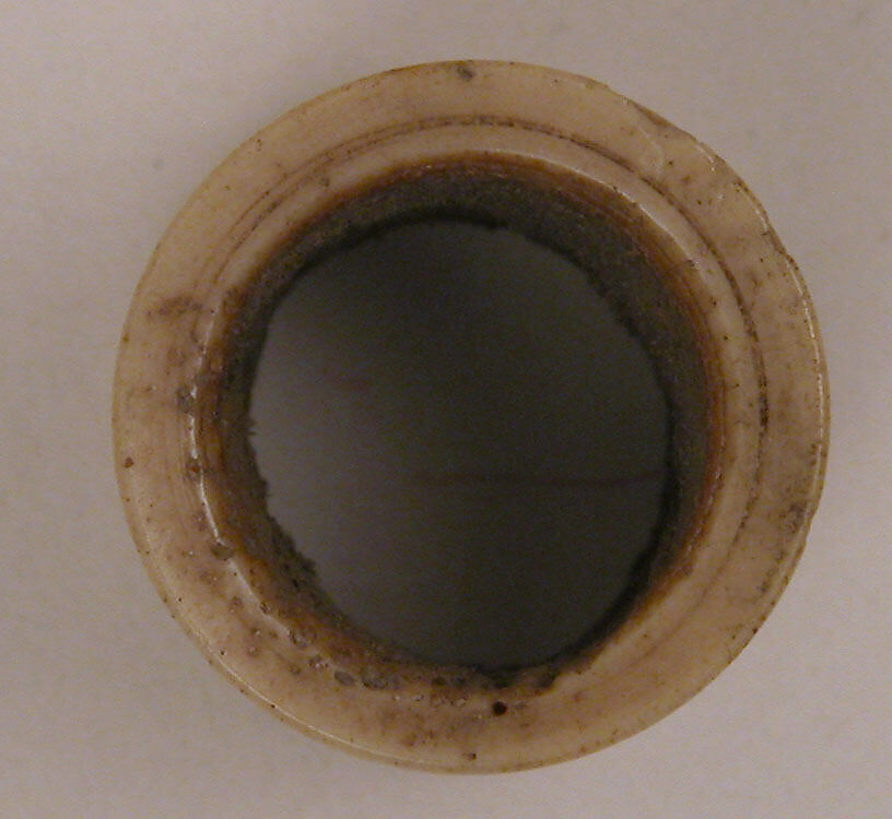 Bead or Spindle Whorl, Bone; carved