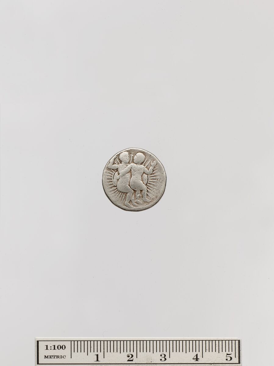 Coin with Gemini Zodiac Sign, Silver 