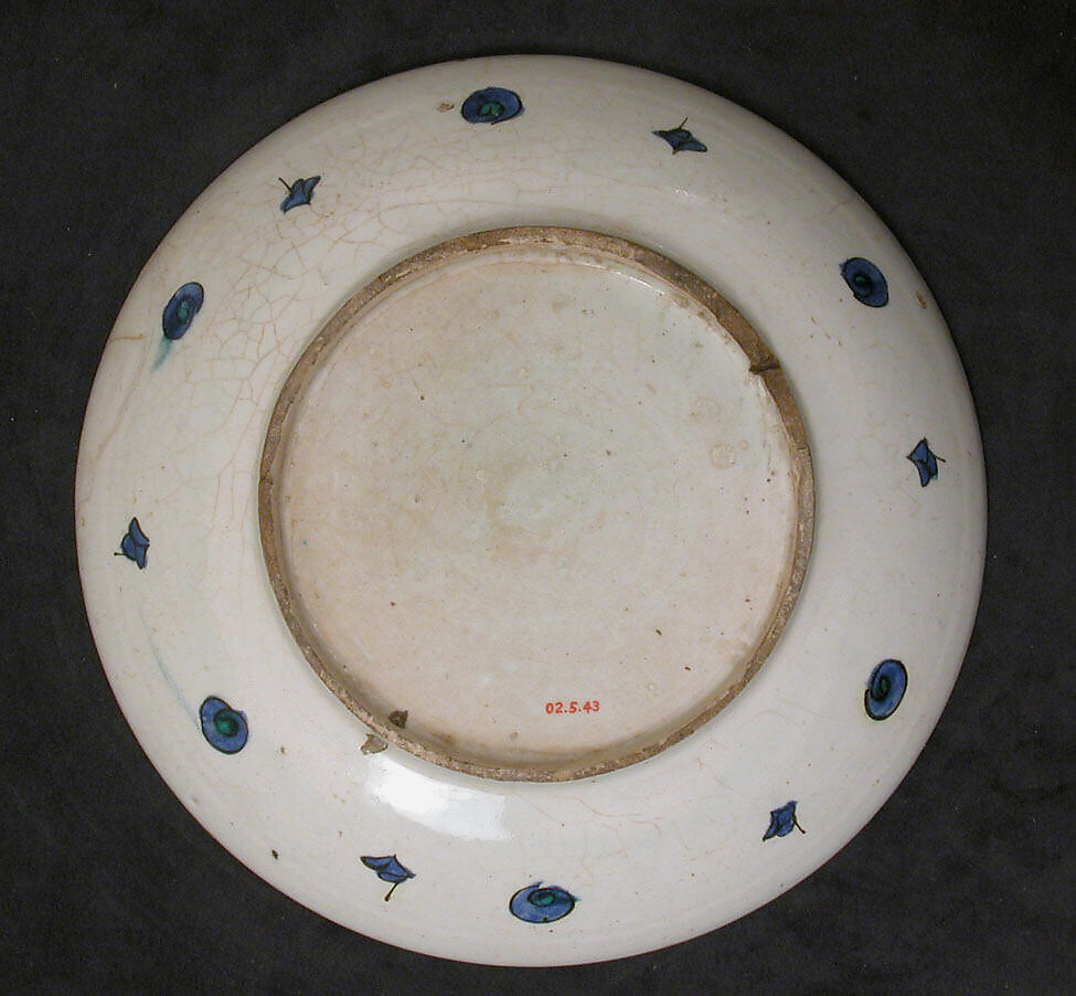 Dish, Stonepaste; painted and glazed