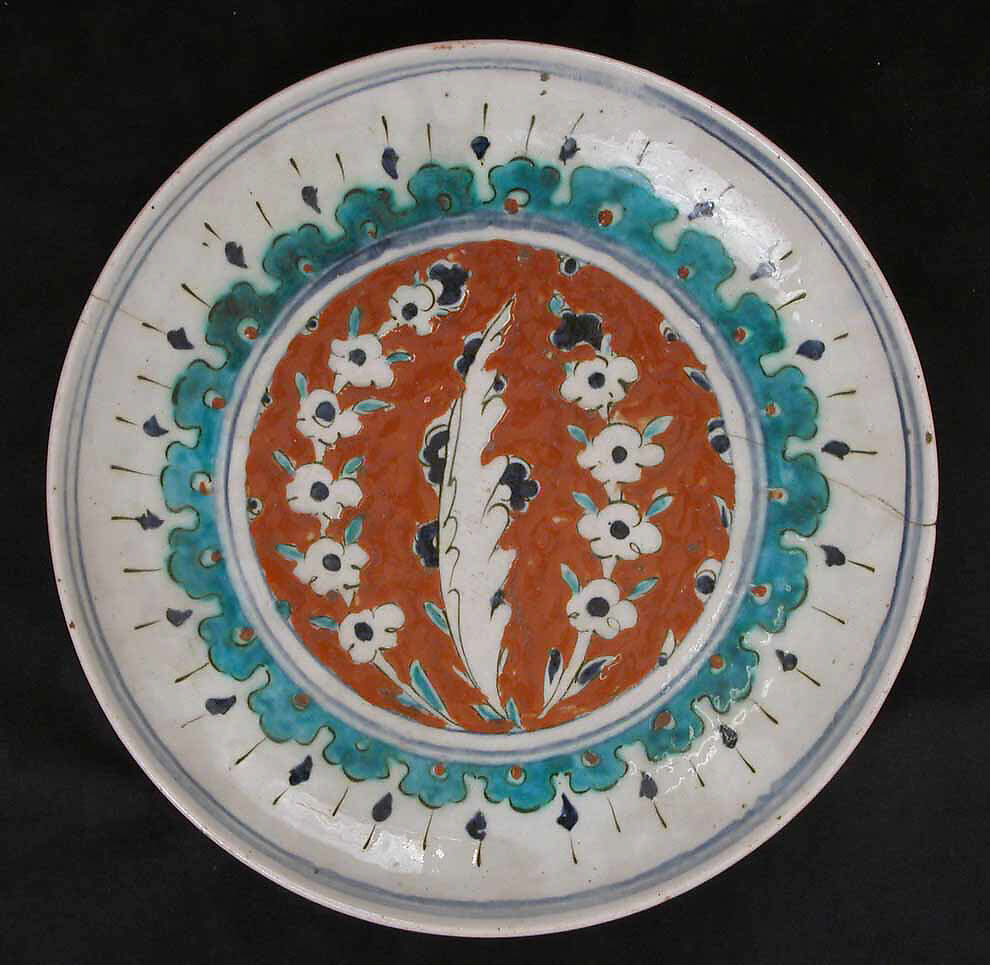 Dish, Stonepaste; glazed 