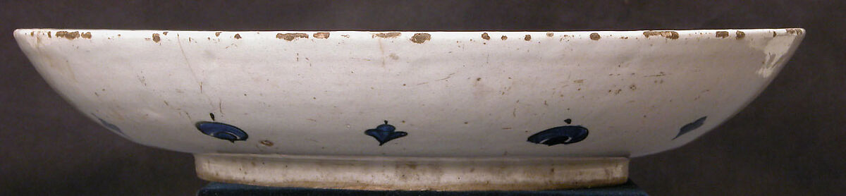 Dish, Stonepaste; painted and glazed
