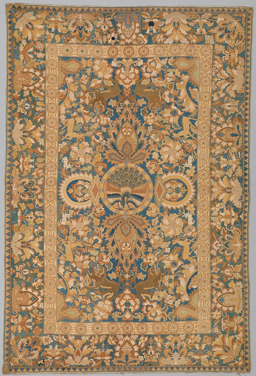 Cover, Silk, cotton; embroidered