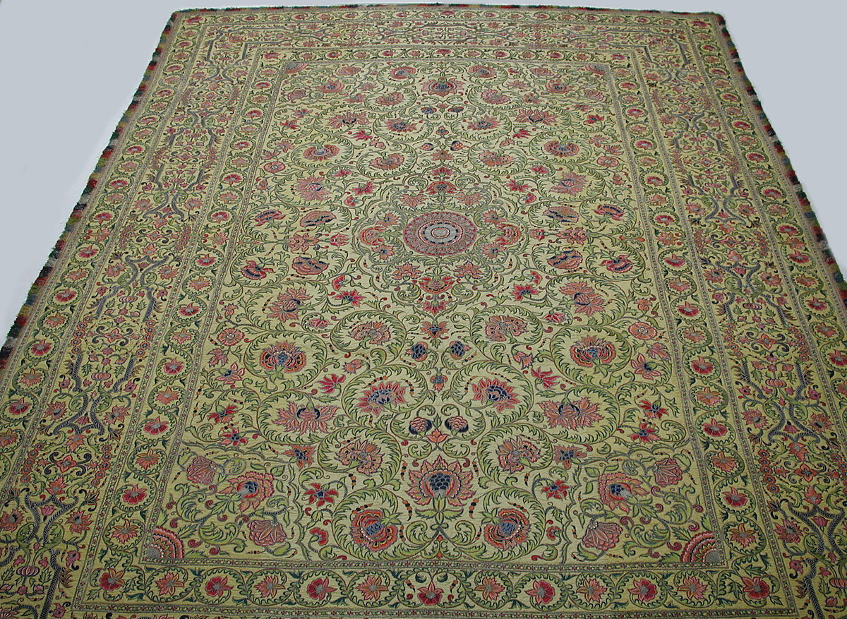 Hanging, Silk; plain-weave, embroidered