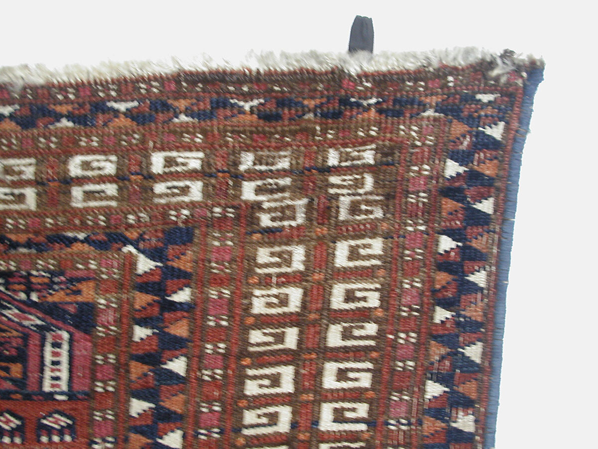 Tent Door Hanging, Wool (warp, weft and pile), cotton (pile); symmetrically knotted pile