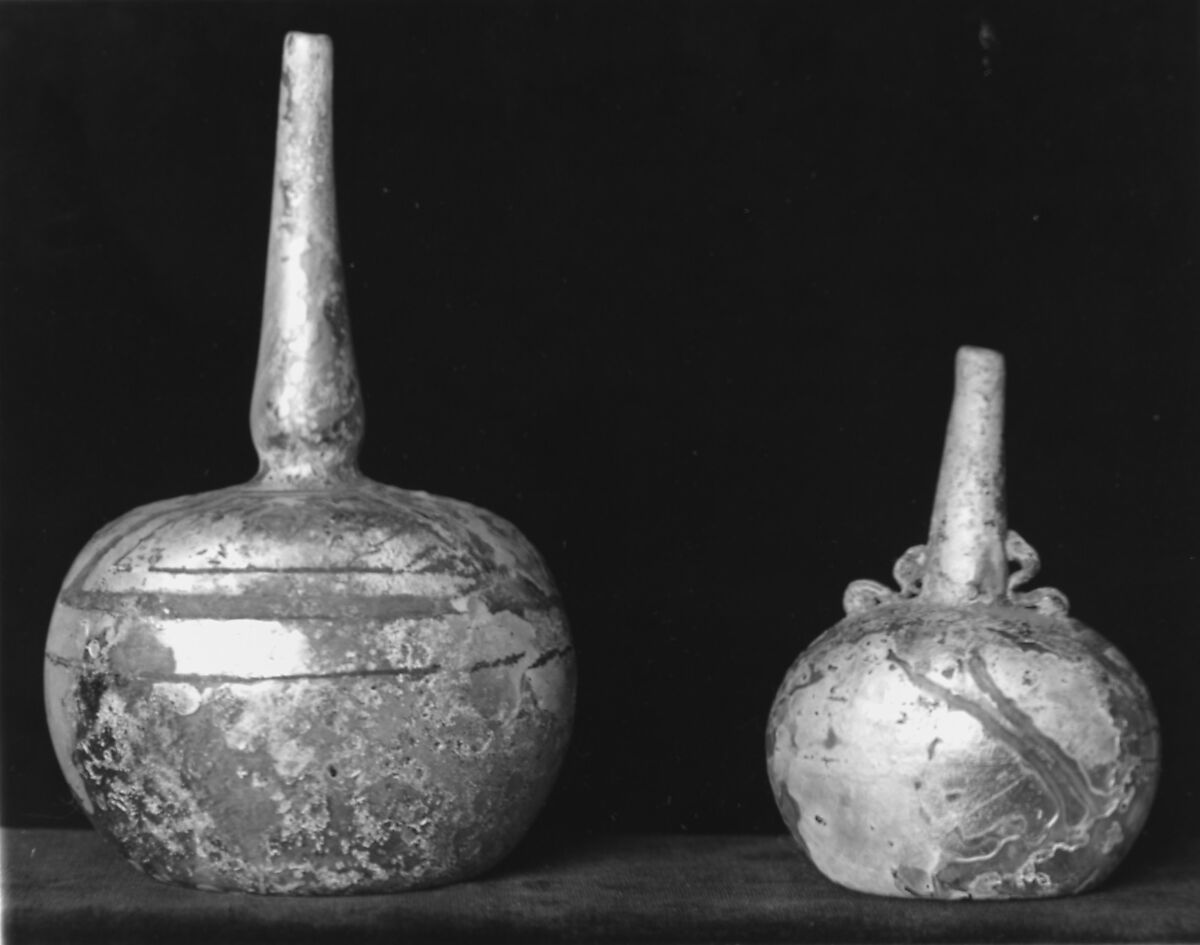 Bottle, Glass; enameled
