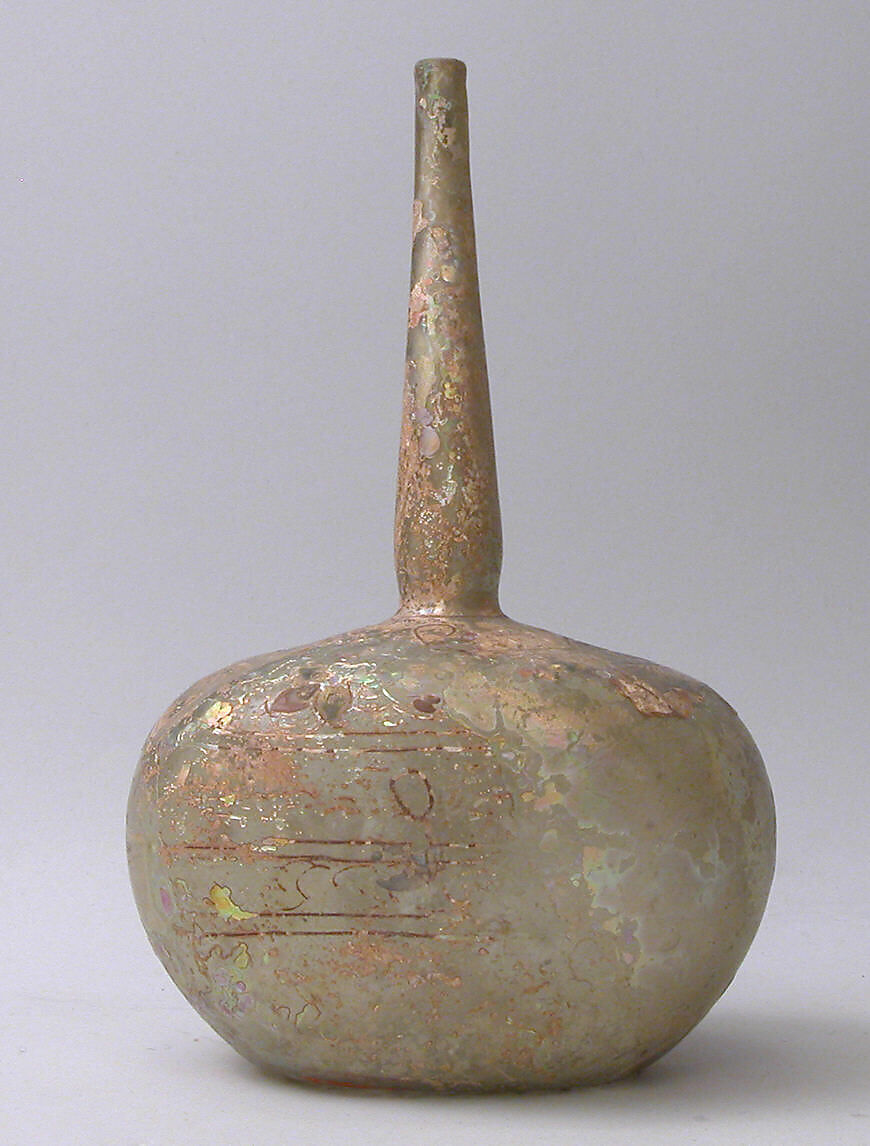 Perfume Sprinkler [Qumqum] with Birds, Glass; blown, enameled, and gilded 