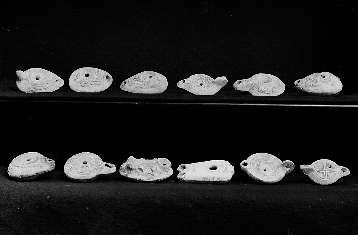 Lamp, Earthenware; molded