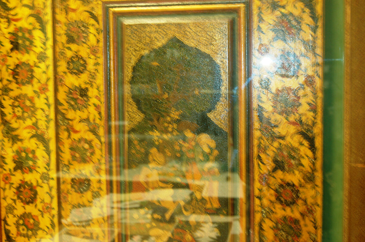 Door Panel; One of a Pair, Wood; painted, gilded, and lacquered