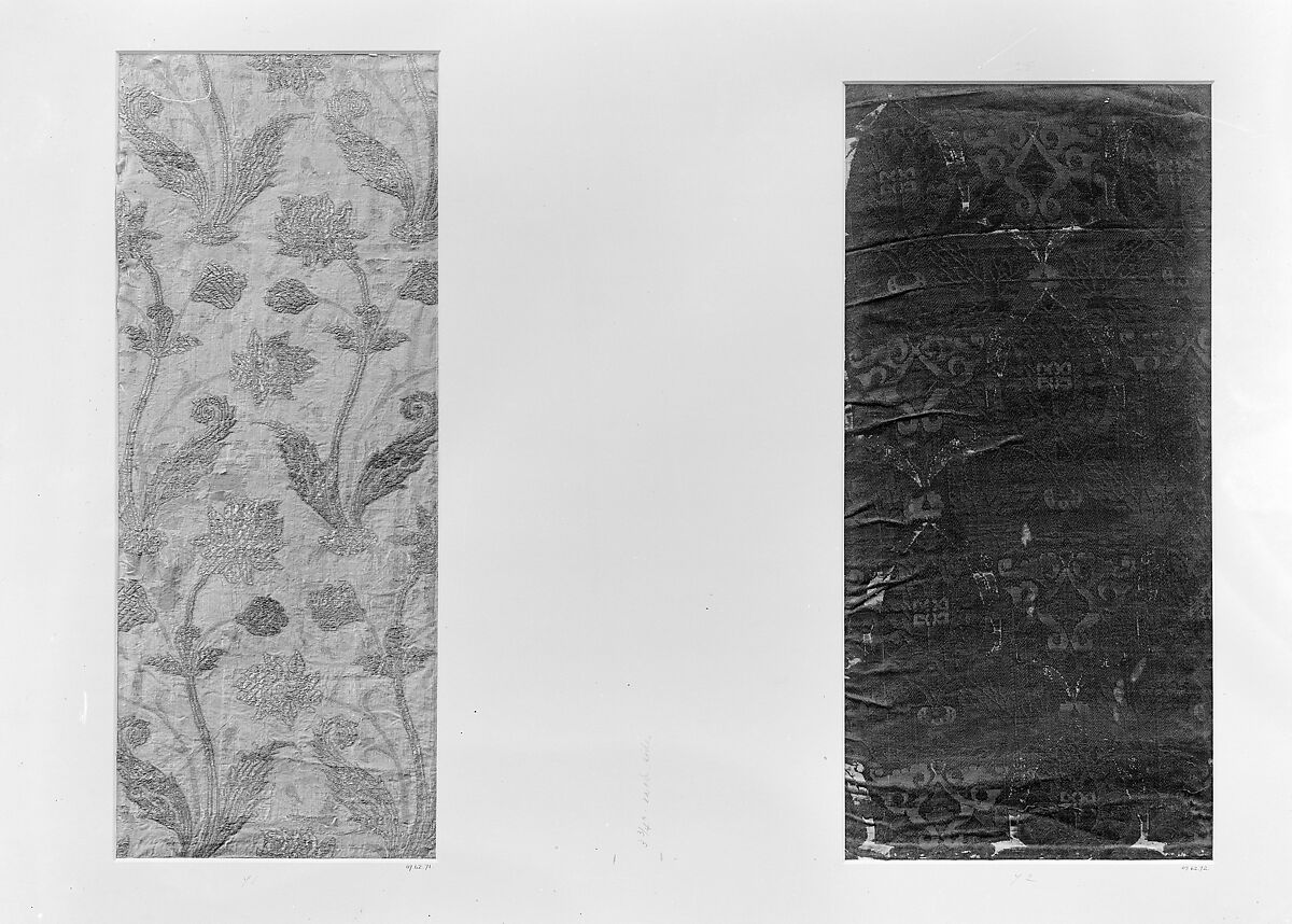 Textile Fragment, Silk, metal wrapped thread