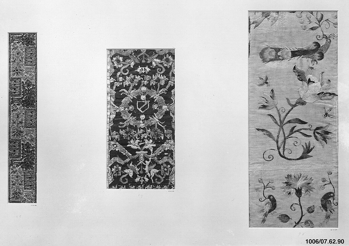 Textile Fragment, Wool, silk, and metal wrapped thread