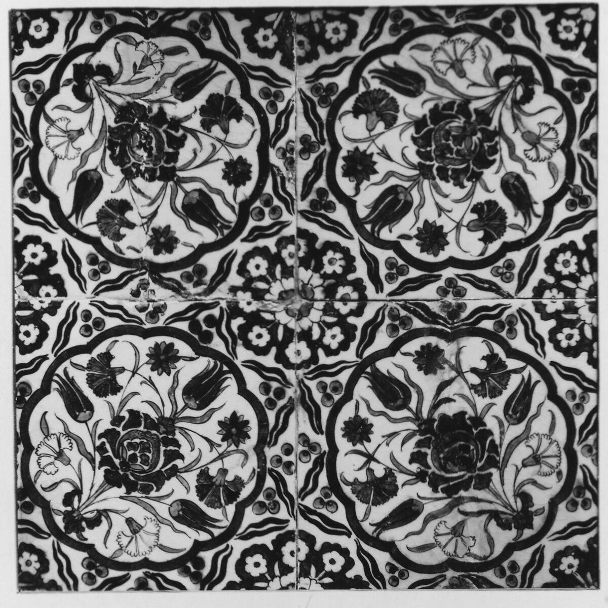 Tile Panel, Stonepaste; painted and glazed