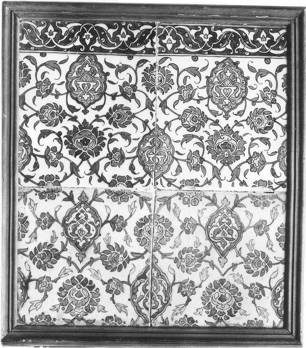 Tiles, Stonepaste; painted and glazed