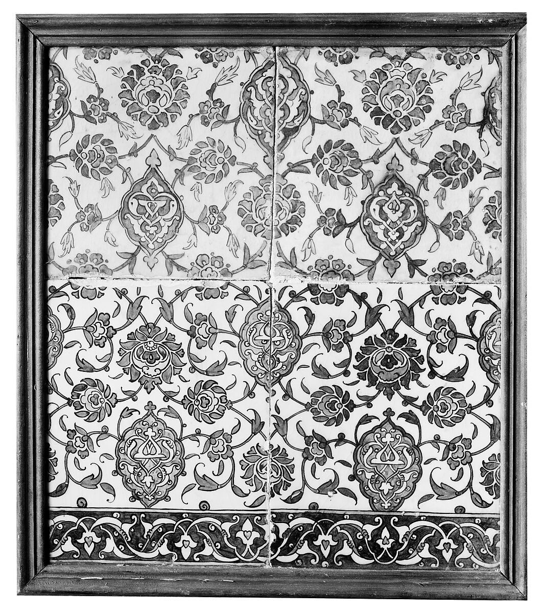 Tiles, Stonepaste; painted and glazed