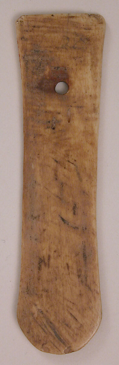 Peg for a Bookbinding, Bone; incised, tinted, and inlaid with paint