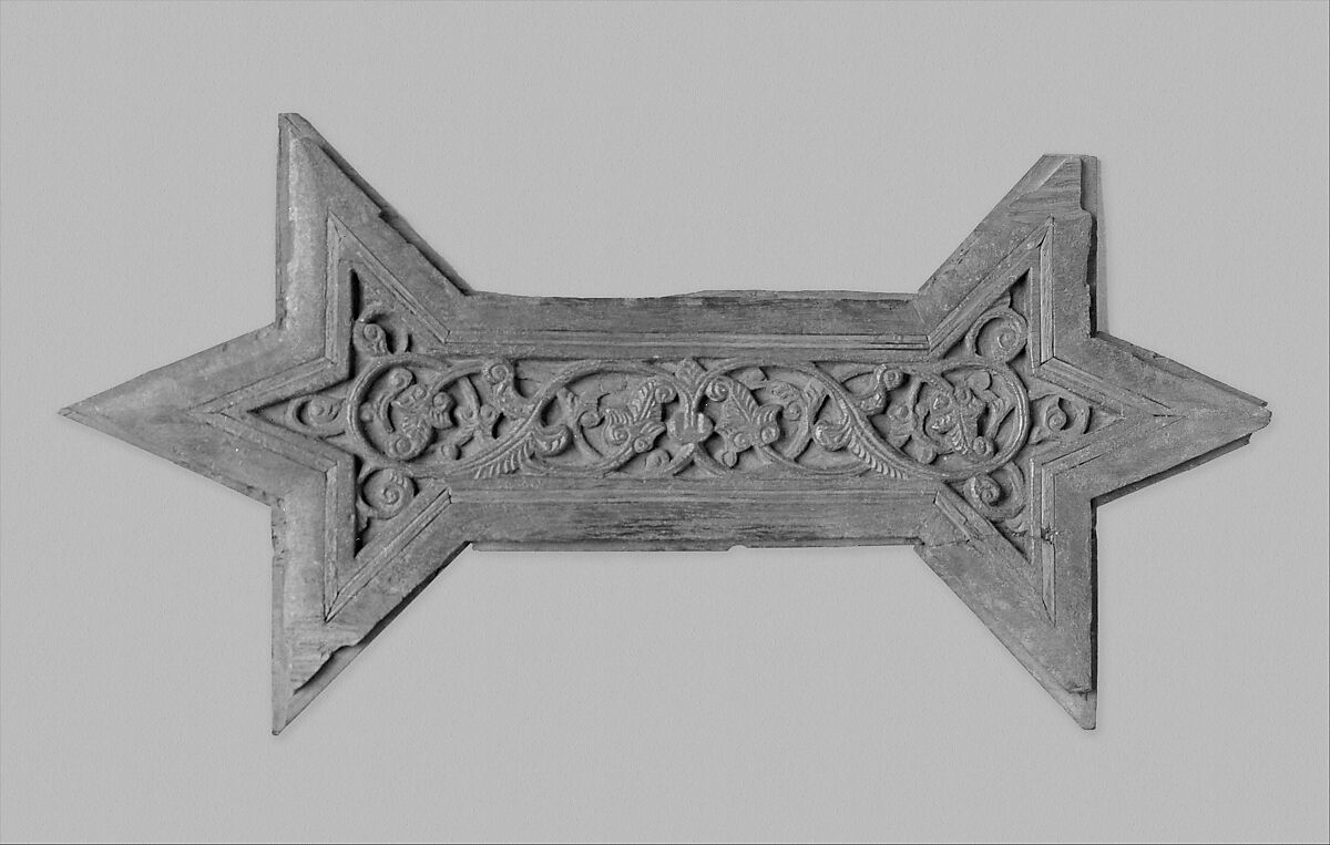 Panel from Sultan Lajin's Minbar at the Mosque of Ibn Tulun, Cairo, Wood; carved and inlaid with wood