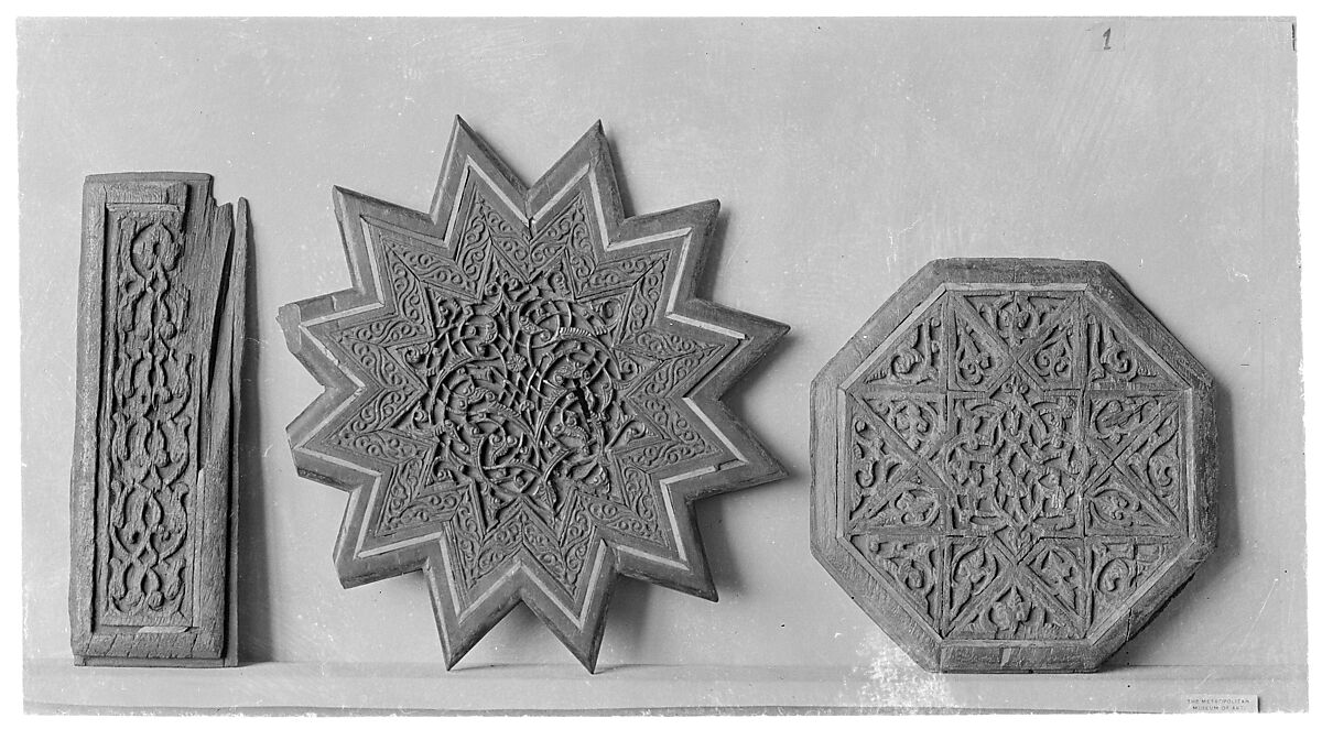 Panel, Wood; carved, inlaid with ivory, and painted