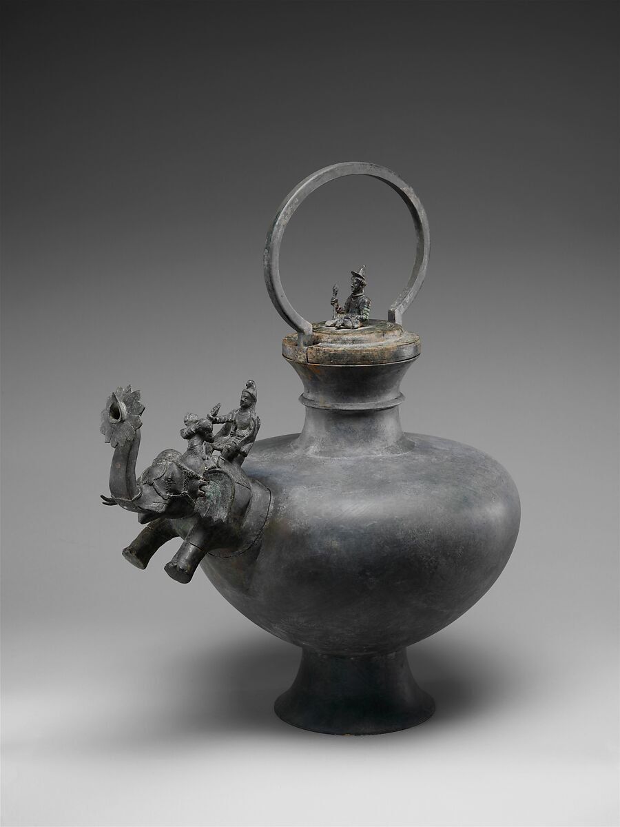 Lid with Seated Male Figure, Bronze, Pakistan (ancient region of Gandhara)