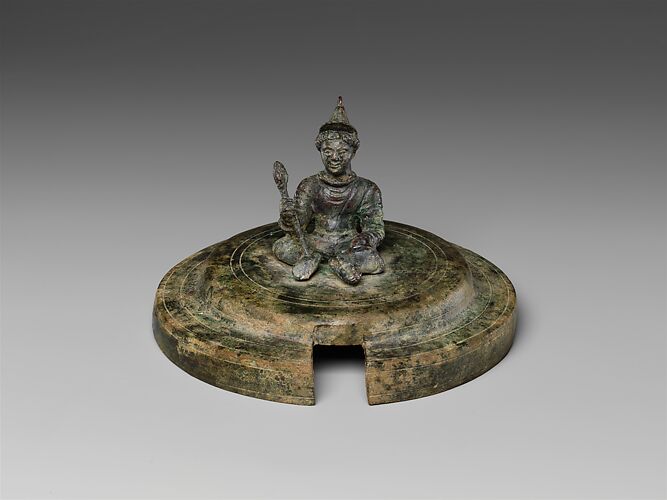 Lid with Seated Male Figure