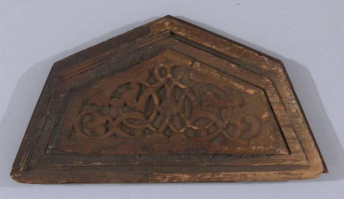 Panel, Wood; carved and inlaid 