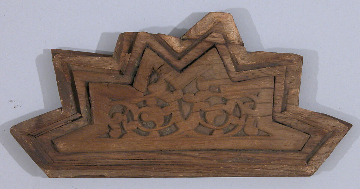 Panel, Wood; carved and inlaid 